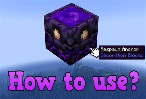 How To Make and Use The Respawn Anchor in Minecraft - MCraft