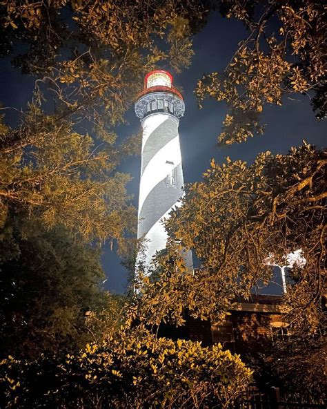 St. Augustine Lighthouse at Night - Etsy