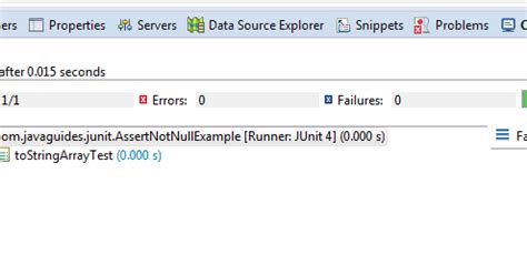 JUnit Assert.assertNotNull() Method Example