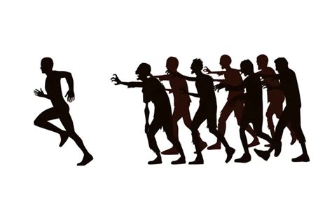 Crowd running away Stock Vectors, Royalty Free Crowd running away ...