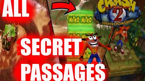 Crash Bandicoot 2 | ALL SECRET PASSAGES - YouTube