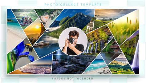 Premium PSD | Photo collage banner template