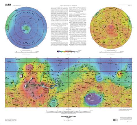 Click to enlarge or download this beautiful map of Mars produced by the ...