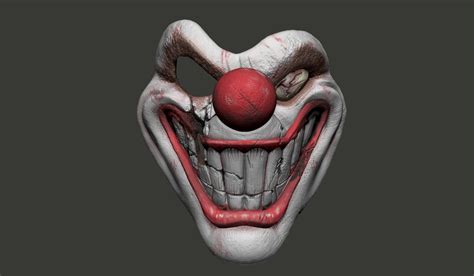 STL file Sweet Tooth Twisted Metal Killer Clown Mask 🦷 ・3D printable ...