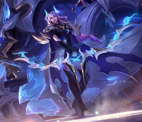 LoL released the Worlds skins. This is the Ashe skin based off Elysia ...