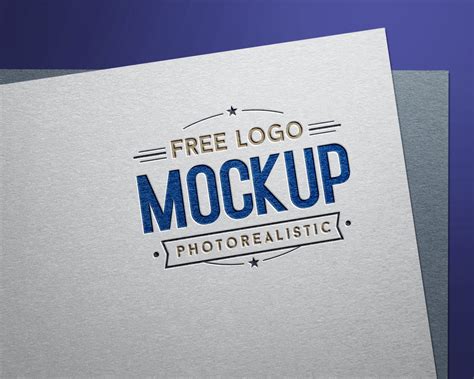 Free Debossed Color Logo Design / Logotype Mockup PSD - Good Mockups