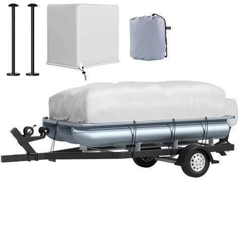 VEVOR Pontoon Boat Cover, Fit for 21'-24' Boat, Heavy Duty 600D Marine ...