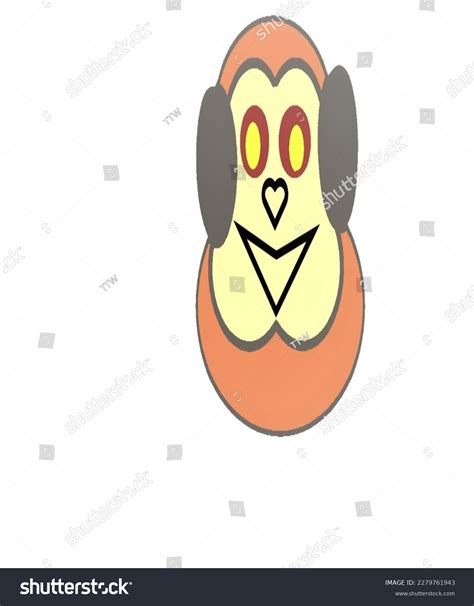 Cute Smiling Fat Monkey 2d Drawing Stock Illustration 2279761943 ...