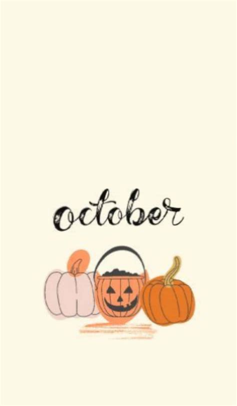 Download October Aesthetic Halloween Pumpkins Wallpaper | Wallpapers.com