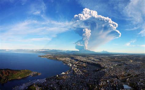 Calbuco Volcan Puerto Montt, Chile, Sky, Coast, Volcano, Smoke, From ...