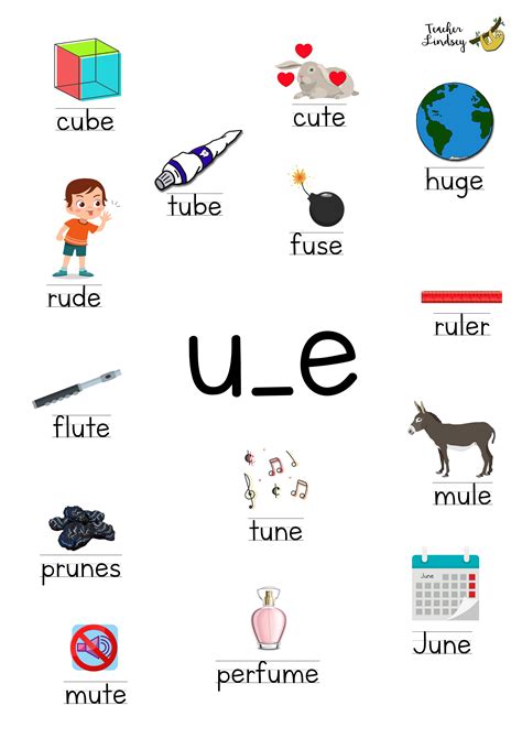 Magic e words (long vowel u) by Teacher Lindsey | Phonics words, Magic ...