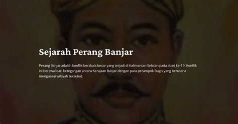 Sejarah Perang Banjar