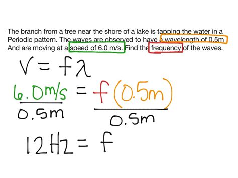 Using the wave speed equation copy | Science, Physics | ShowMe