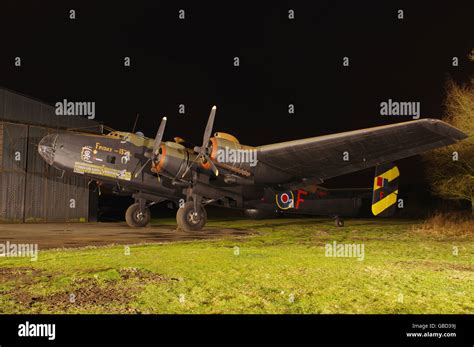 Handley Page Halifax Replica, Yorkshire Air Museum Stock Photo - Alamy