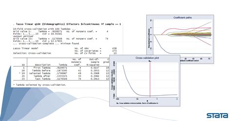 Lasso for prediction and model selection | New in Stata 16