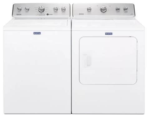 Maytag Top Load Washer and Electric Dryer Set in White | The Home Depot ...