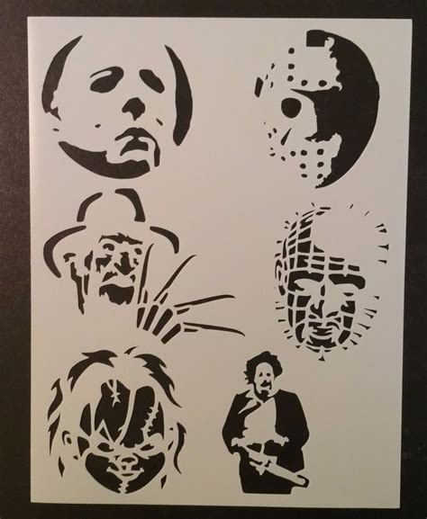 Halloween Freddy Jason Chucky + 8.5" x 11" Custom Stencil FAST FREE ...