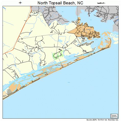 North Topsail Beach North Carolina Street Map 3747845