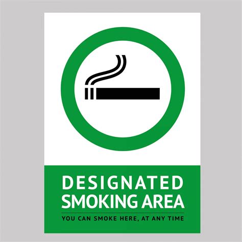 Smoking Area Signs Printable