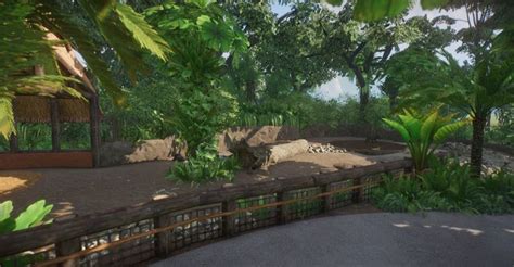 Made a simple warthog habitat connected to the pygmy hippo underwater ...