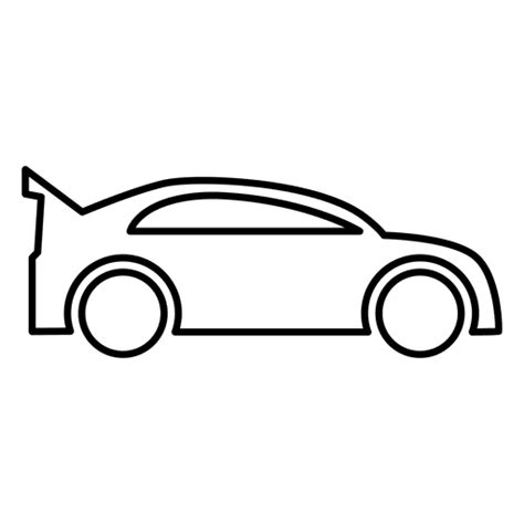 Racing Car Outline - Transparent PNG & SVG vector file