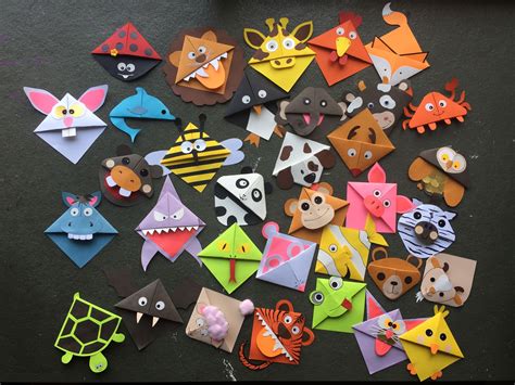 Cute animal corner bookmark fun activity for kids, cute gift idea ...