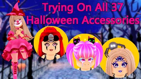 Trying On ALL 37 Halloween Accessories In Royale High - YouTube