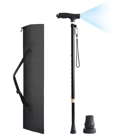 Ruedamann 28.5" to 37" Adjustable Cane with LED Light, 330 lbs Capacity ...