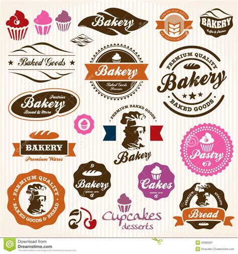 Bakery Bread Pastry badges and labels | Bakery logo, Bakery logo ...