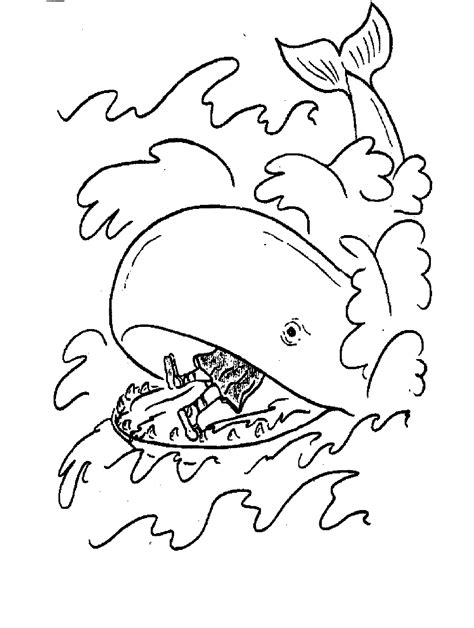 Free Printable Jonah and The Whale Coloring Pages For Kids