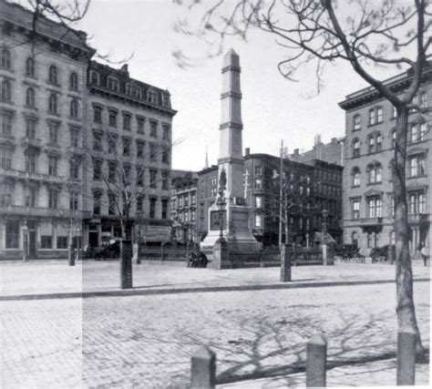 Worth Monument and Hotels on Broadway - 1860s