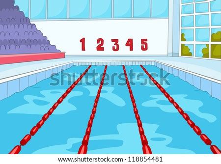 Swimming Pool. Cartoon Background. Vector Illustration Eps 10 ...