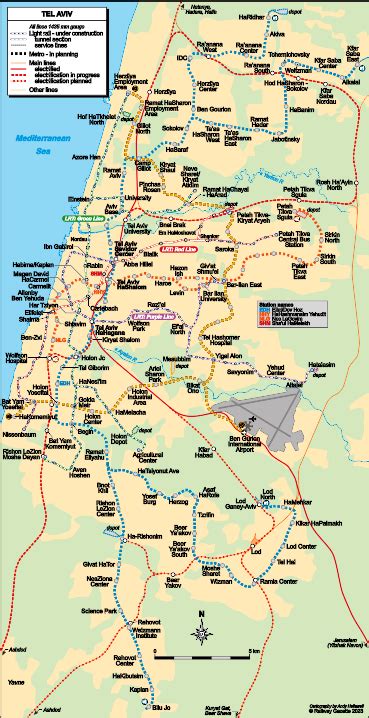 Tel Aviv - city map | Country profile | Railway Gazette International