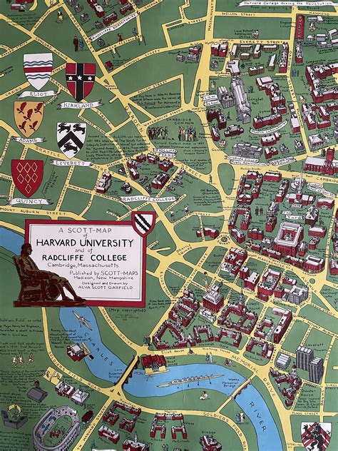 A Scott-map of Harvard University and of Radcliffe College by Alva ...