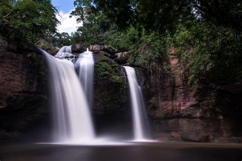 Haew Suwat Waterfall Long Exposure, Khao Yai National Park, Thailand ...