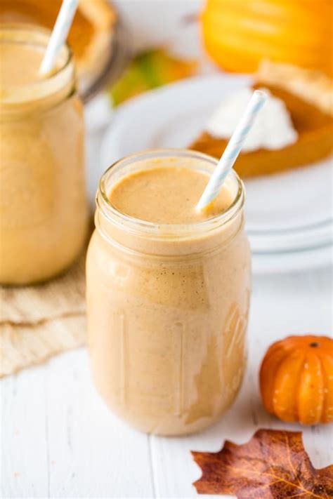 Pumpkin Pie Oatmeal Smoothie 1 - thestayathomechef.com