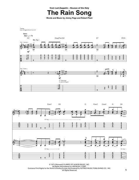 The Rain Song | Sheet Music Direct