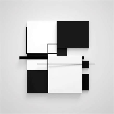 Premium AI Image | A black and white piece of art with a black and ...