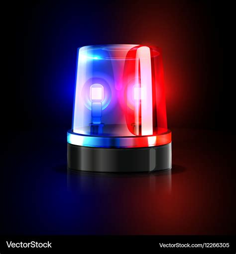 Emergency flashing police siren Royalty Free Vector Image