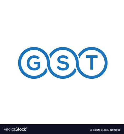 Gst letter logo design on white background Vector Image