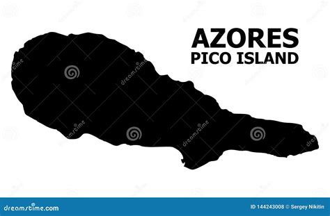 Vector Flat Map of Pico Island with Caption Stock Vector - Illustration ...