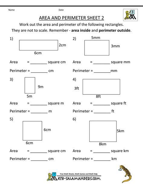 Perimeter Worksheets