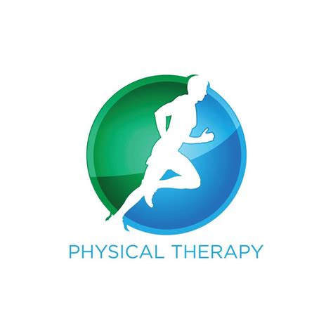 physical therapy logo with human run figure 11093282 Vector Art at Vecteezy