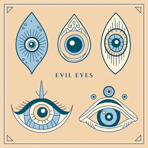 Free Vector | Evil eye symbol set