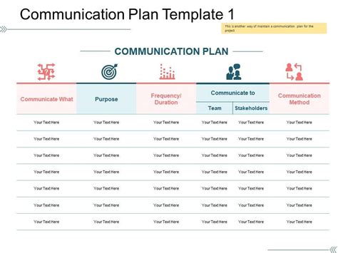 Communication Plan Template Ppt