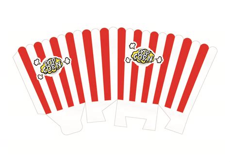 Popcorn Box - 13 Free PDF Printables | Printablee