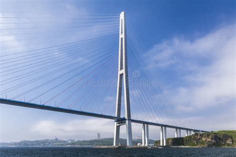 Russky Bridge in Vladivostok, Russia Stock Image - Image of island ...