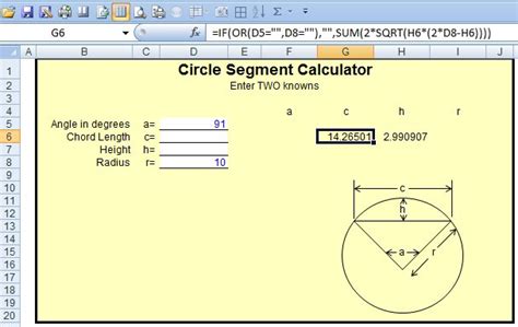 Raja Farrukh's Blog: Circle segment formula