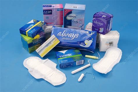 Feminine hygiene products - Stock Image - C025/9187 - Science Photo Library