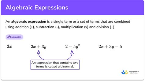 Algebraic Expressions Worksheets Grade 7